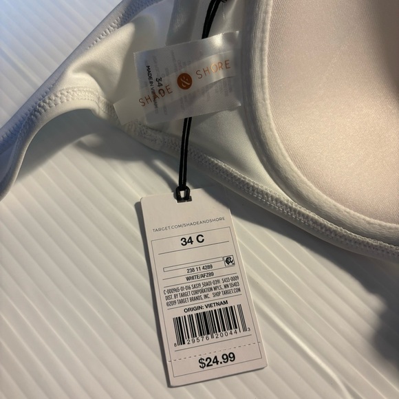 NWT Shade & Shore White Underwire Bikini Top 34C - Picture 8 of 12